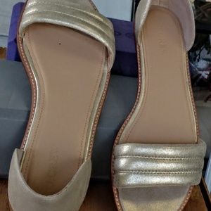 Gold J Crew sandals